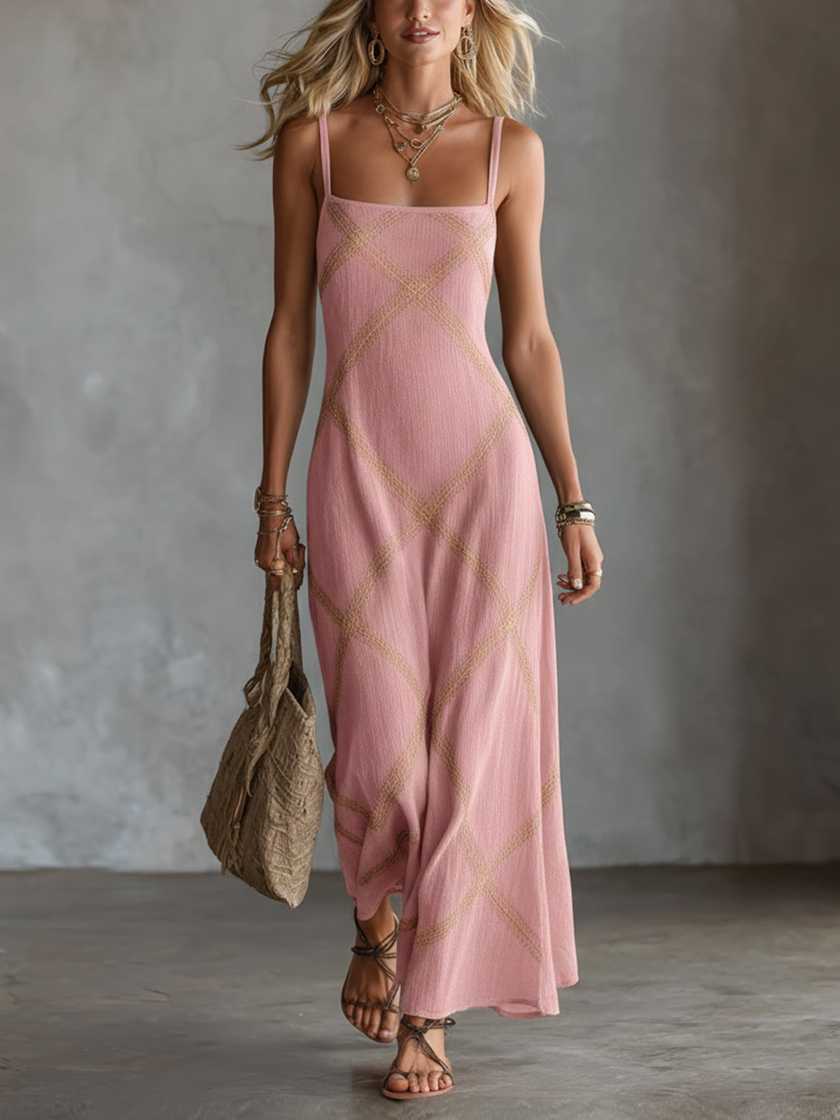 Hannah | Abito Maxi Geometrico