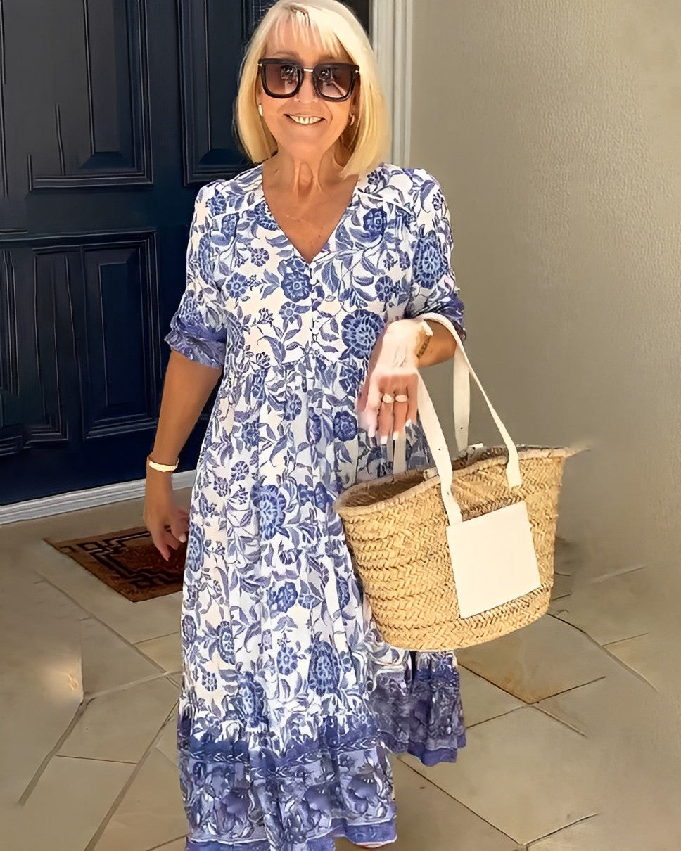 Beatrice | Abito Midi Floreale Raffinato