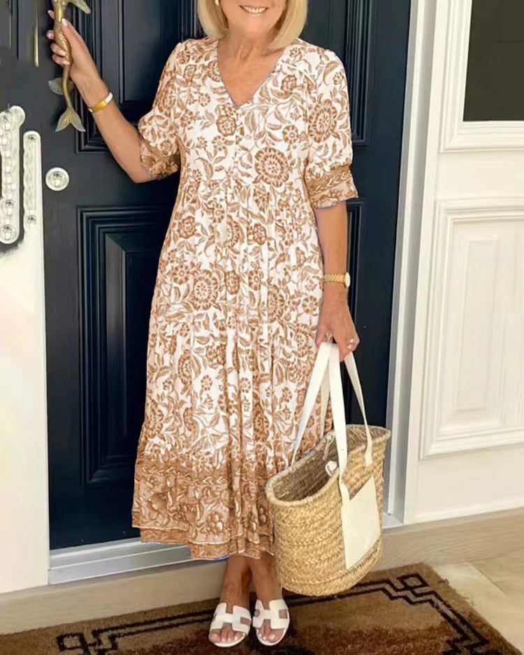 Beatrice | Abito Midi Floreale Raffinato
