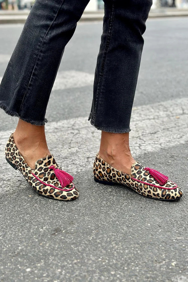 Ombretta | Mocassini Animalier con Nappine