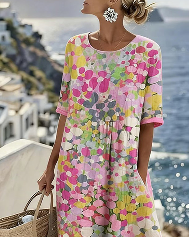 Elena | Abito Midi Floreale Elegante
