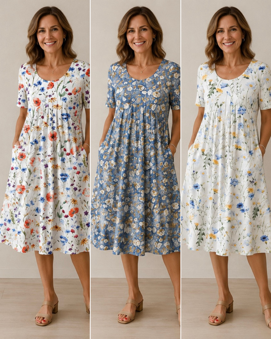 Ginevra | Abito Midi con Drappeggio Elegante
