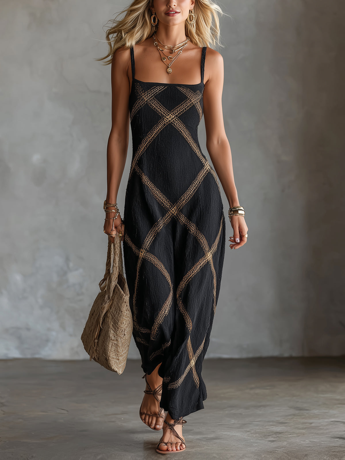 Hannah | Abito Maxi Geometrico