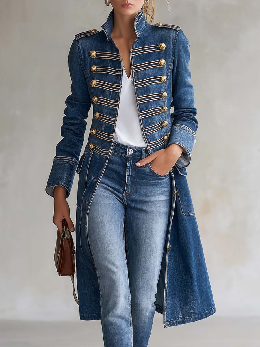 Amanda | Cappotto Lungo Stile Militare