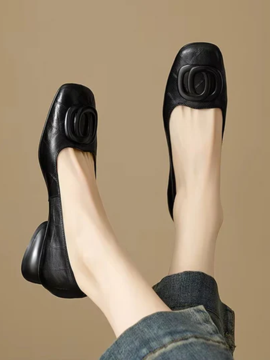 Danna | Ballerine Artigianali con Punta Quadrata