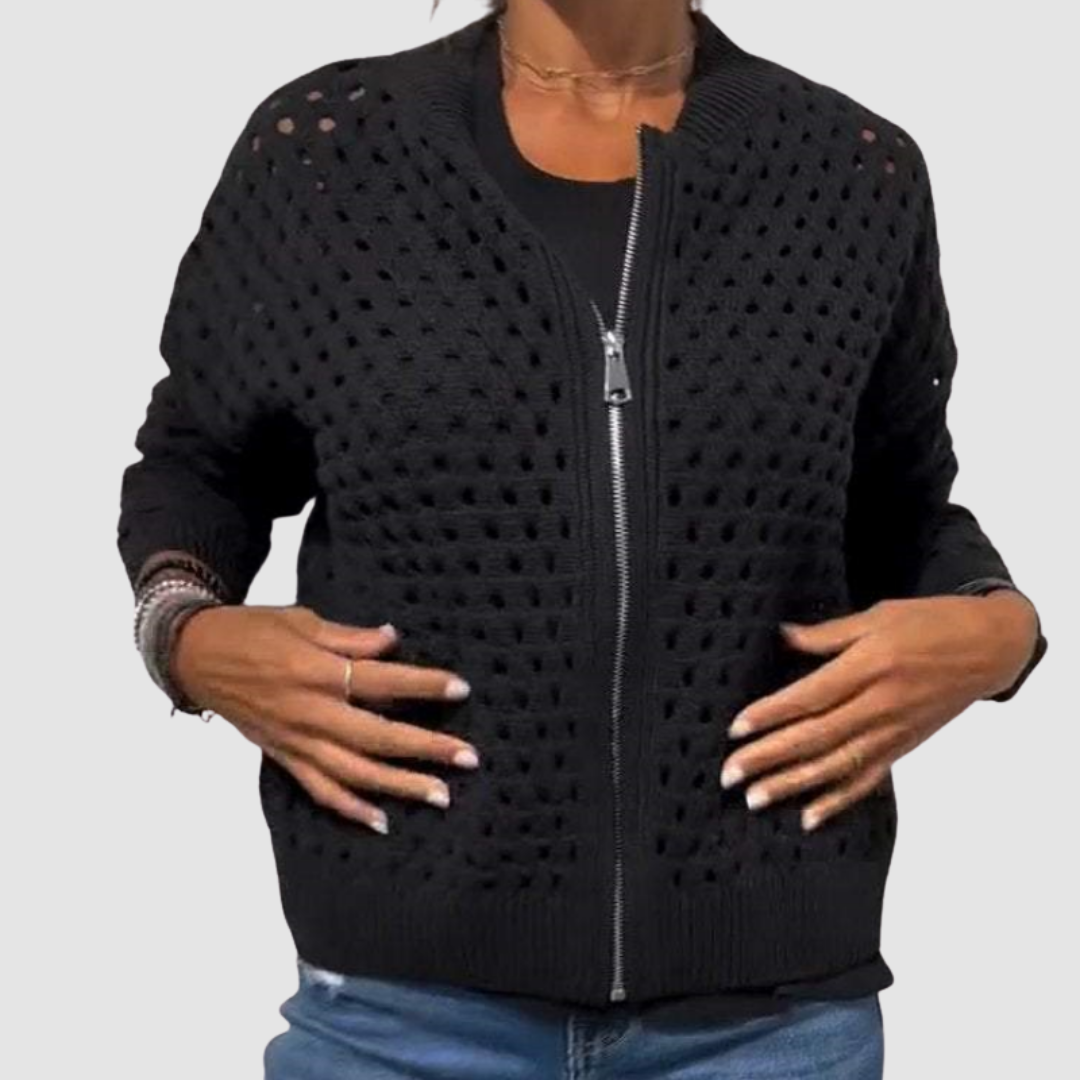 Alberta | Cardigan Lavorato con Zip
