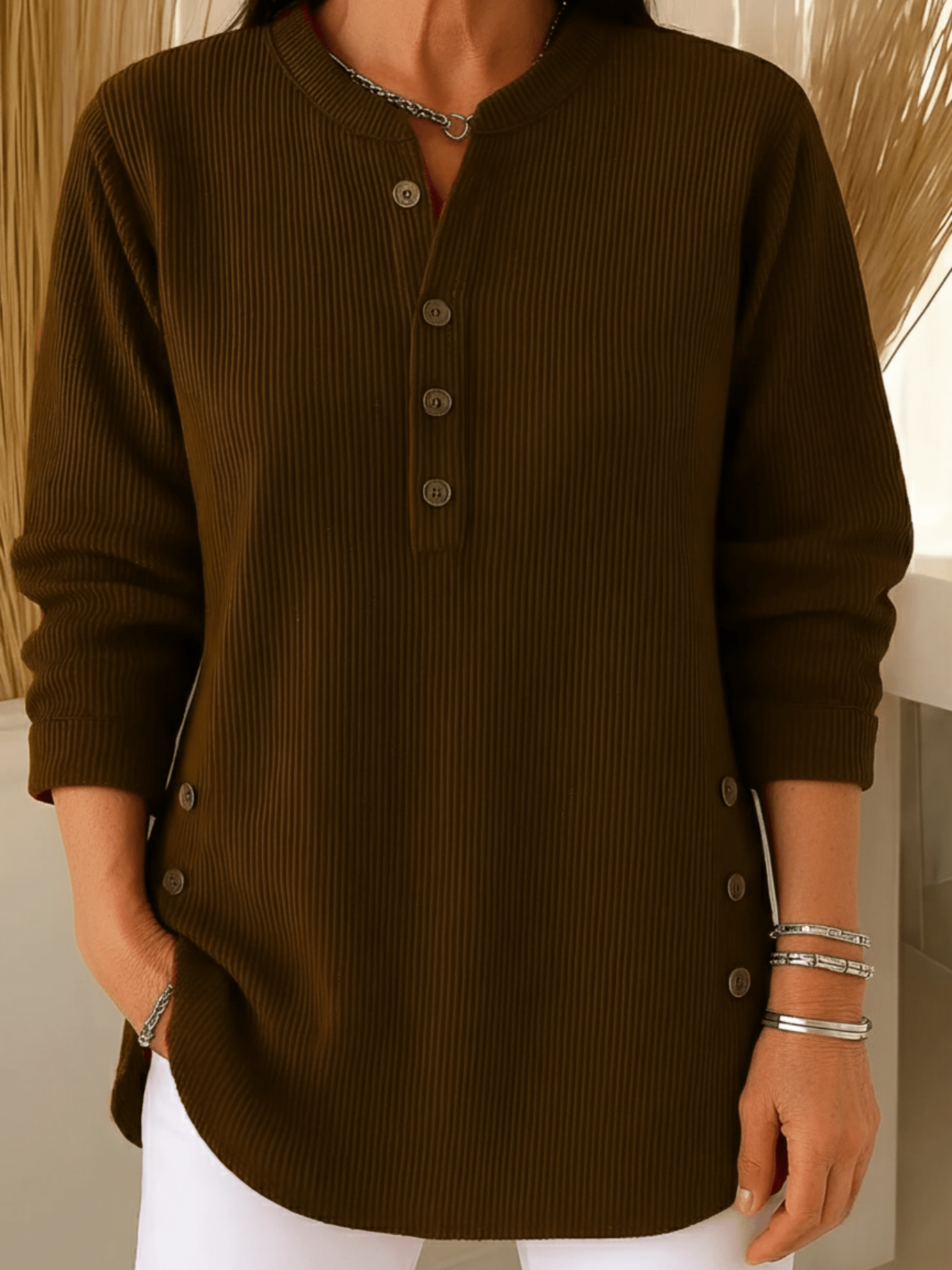 Laura | Maglia Morbida a Maniche Lunghe in Tricot