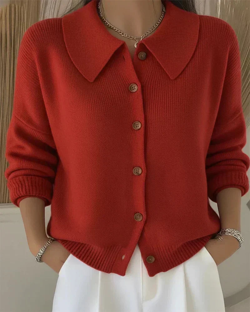Fabia | Cardigan con Colletto e Bottoni