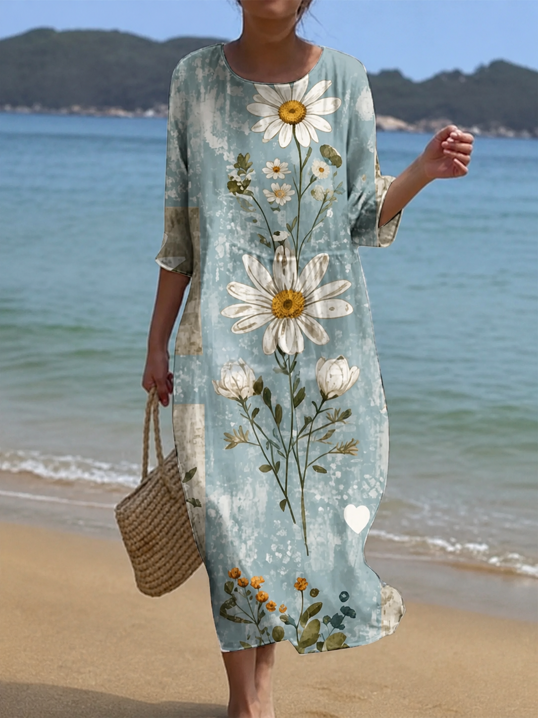 Antonella | Abito Lungo da Mare con Stampa Floreale