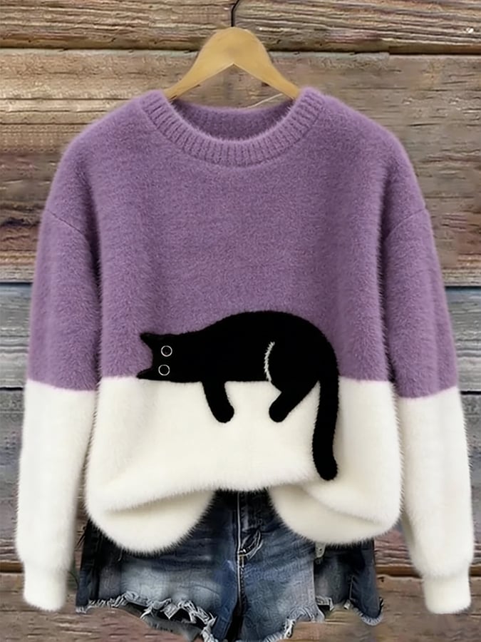 Carla | Maglione Oversize con Gatto