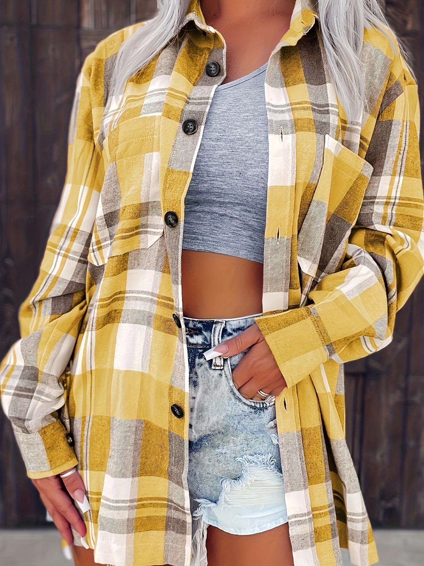 Ashine | Camicia Lunga a Quadri