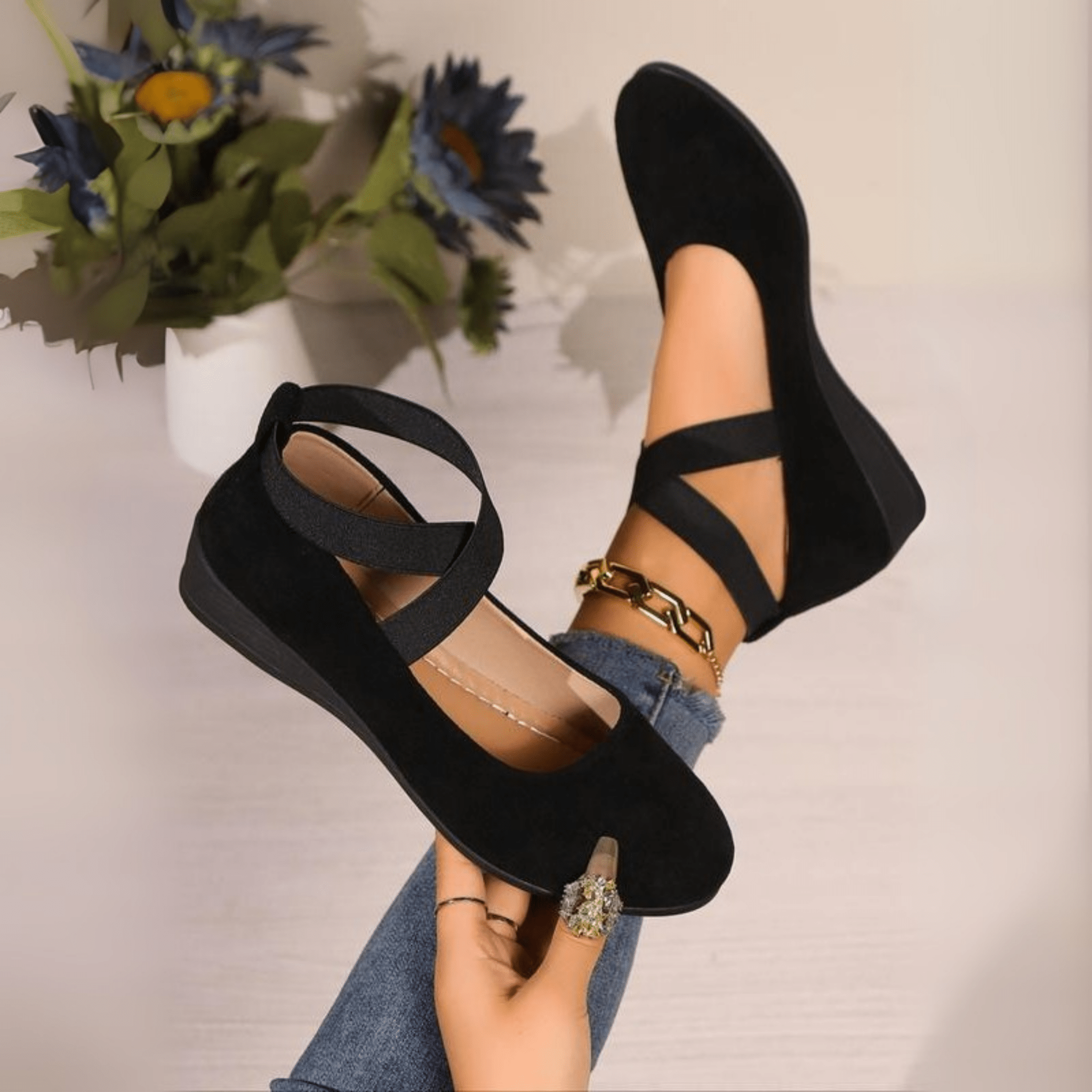 Éliane | Scarpe Eleganti con Zeppa Leggera