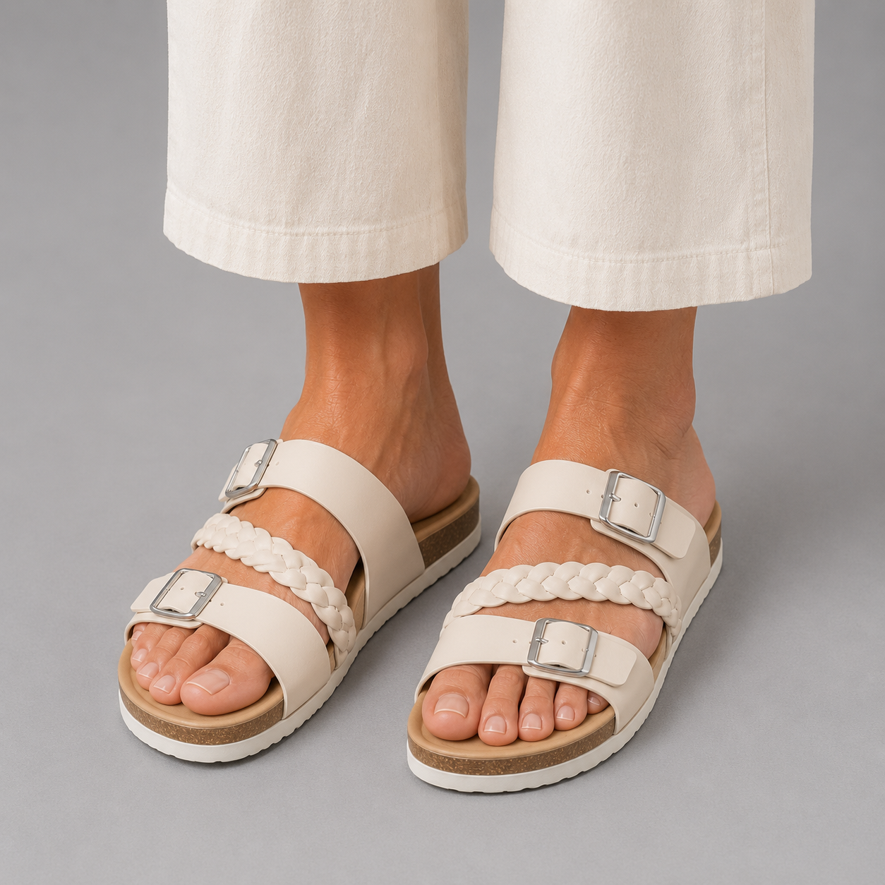Rina | Sandali Classici con Cinturini Intrecciati