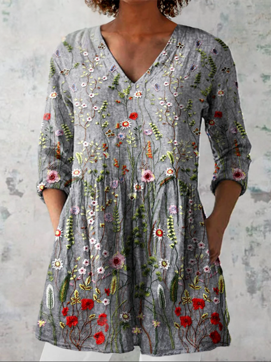Sibel | Blusa Lunga Floreale