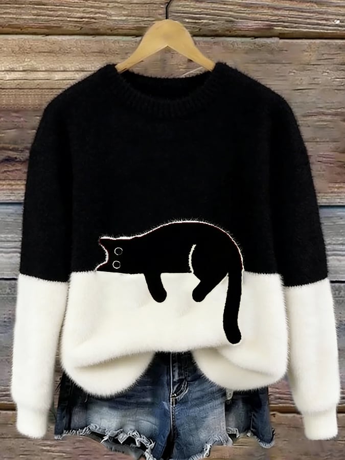Carla | Maglione Oversize con Gatto