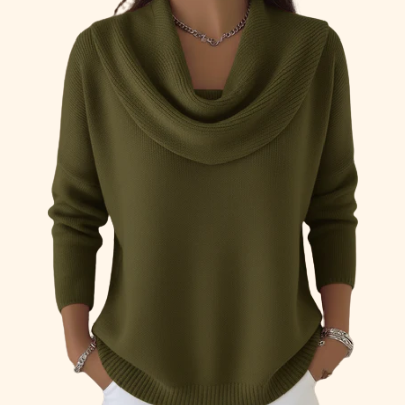 Calista | Maglione con Collo Drappeggiato