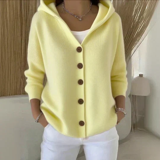 Graziana | Cardigan con Cappuccio e Bottoni