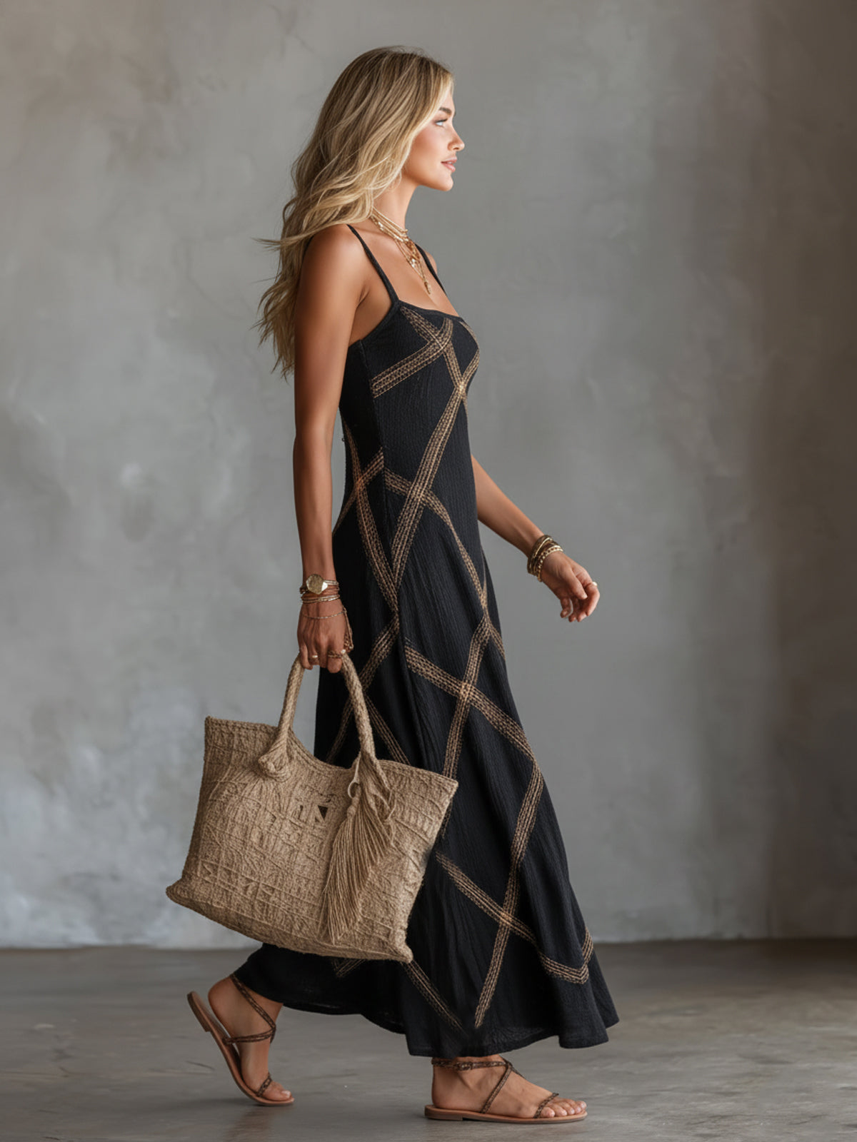 Hannah | Abito Maxi Geometrico