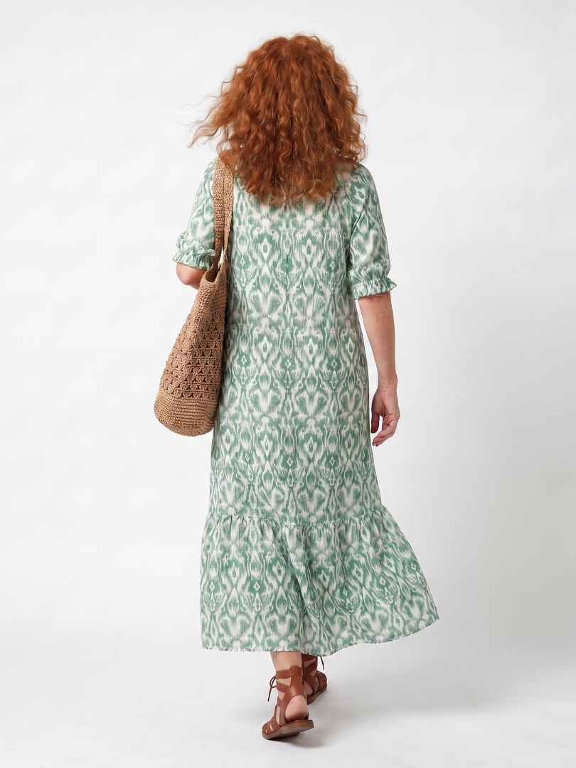 Emilia | Abito Midi Fantasia Geometrica