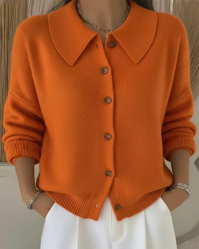 Fabia | Cardigan con Colletto e Bottoni