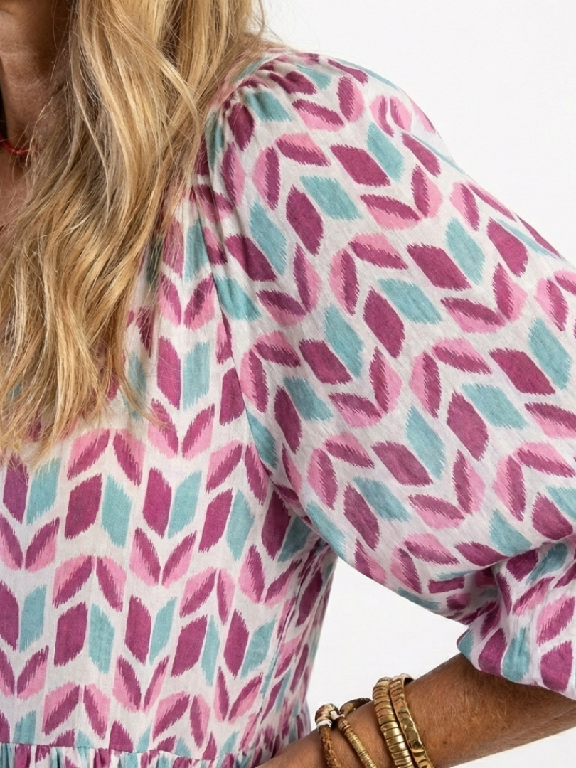 Fiorenza | Abito Midi Fantasia Geometrica