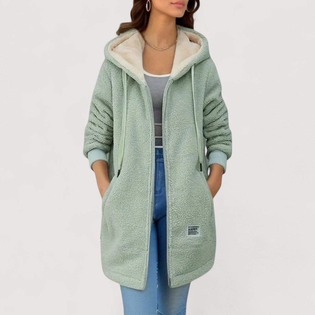 Selena | Giacca in Pile con Cappuccio
