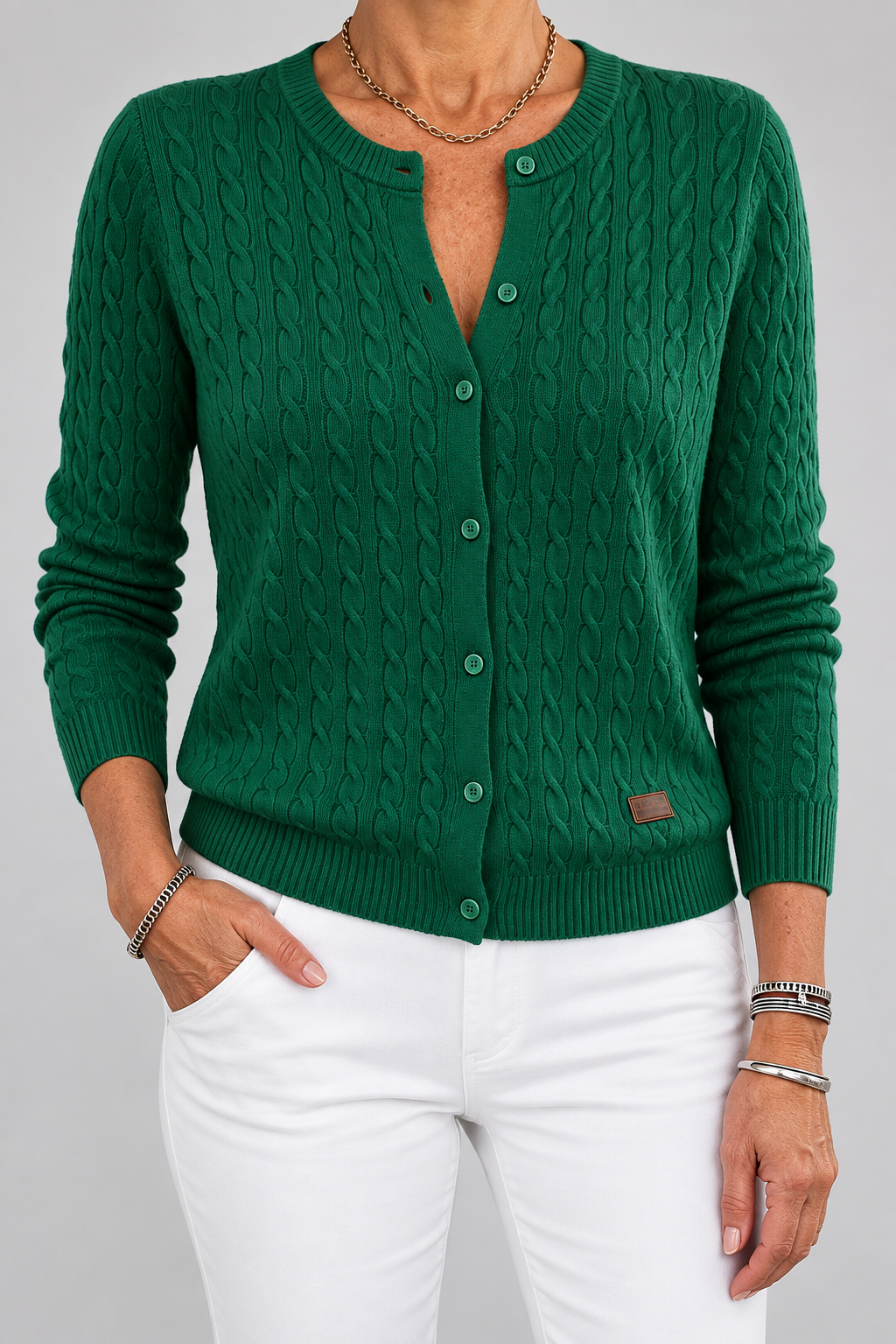 GRATIS OGGI: Amy | Cardigan a Trecce con Bottoni