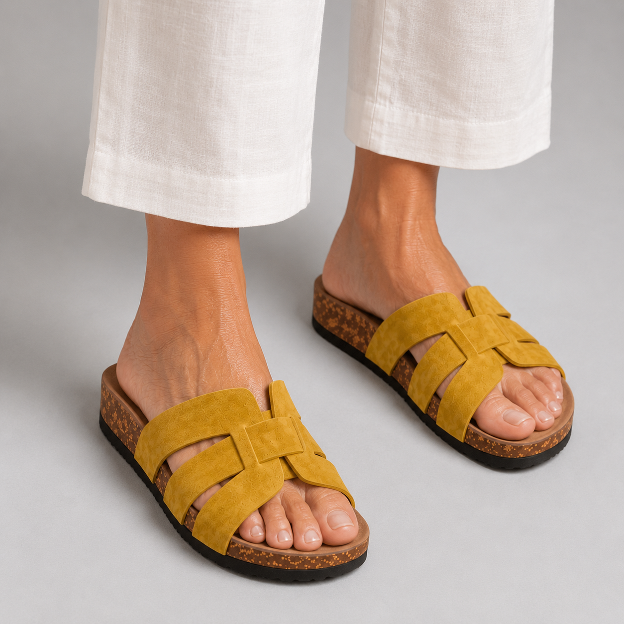 Nunzia | Sandali Classici con Fasce Intrecciate