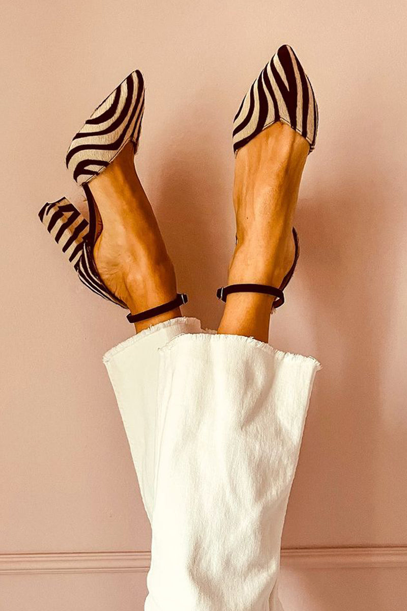 Carmela | Décolleté Animalier con Cinturino