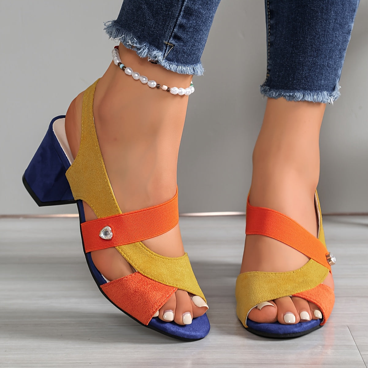 Arianna | Sandali Eleganti Multicolore con Tacco