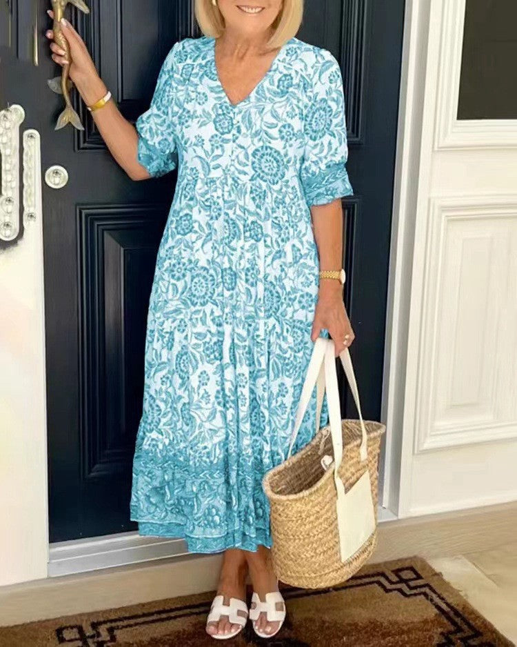 Beatrice | Abito Midi Floreale Raffinato