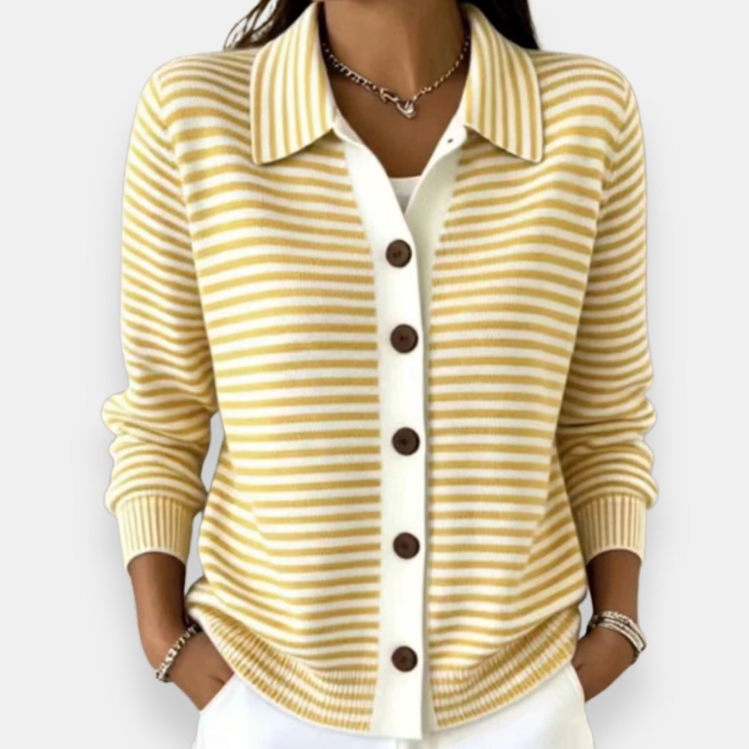Andrea | Cardigan a Righe con Colletto
