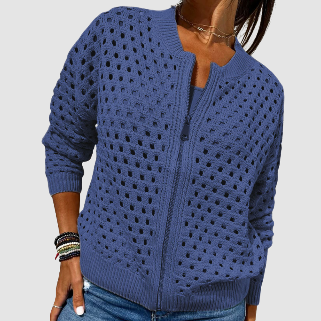 Alberta | Cardigan Lavorato con Zip