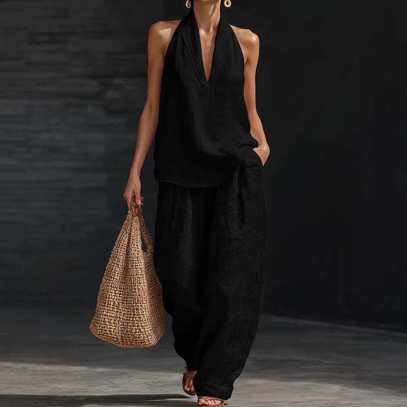 Federica | Completo Due Pezzi con Scollo a V