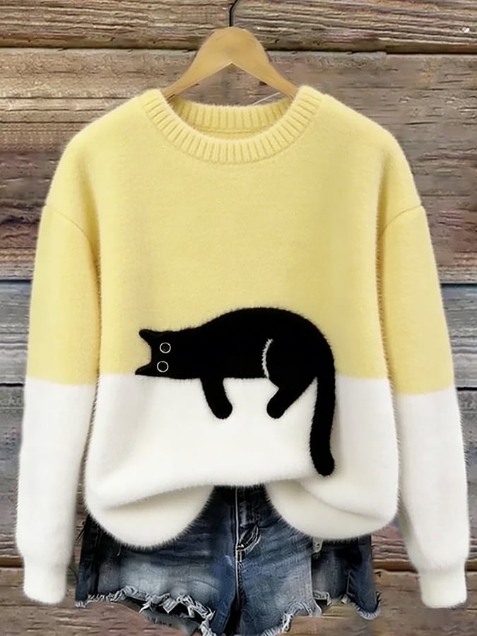 Carla | Maglione Oversize con Gatto