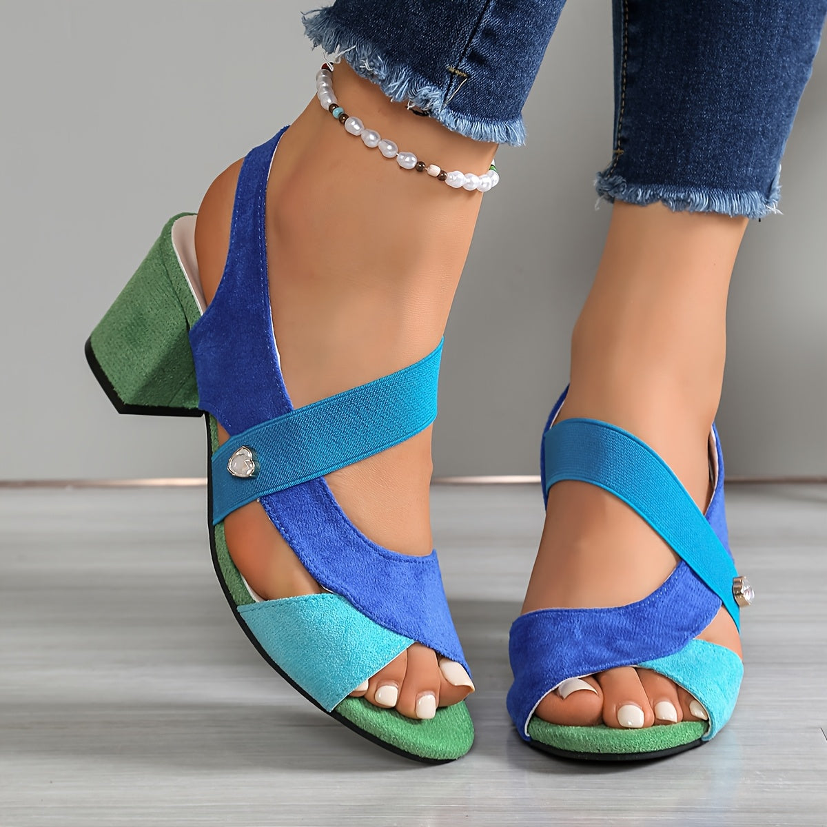 Arianna | Sandali Eleganti Multicolore con Tacco
