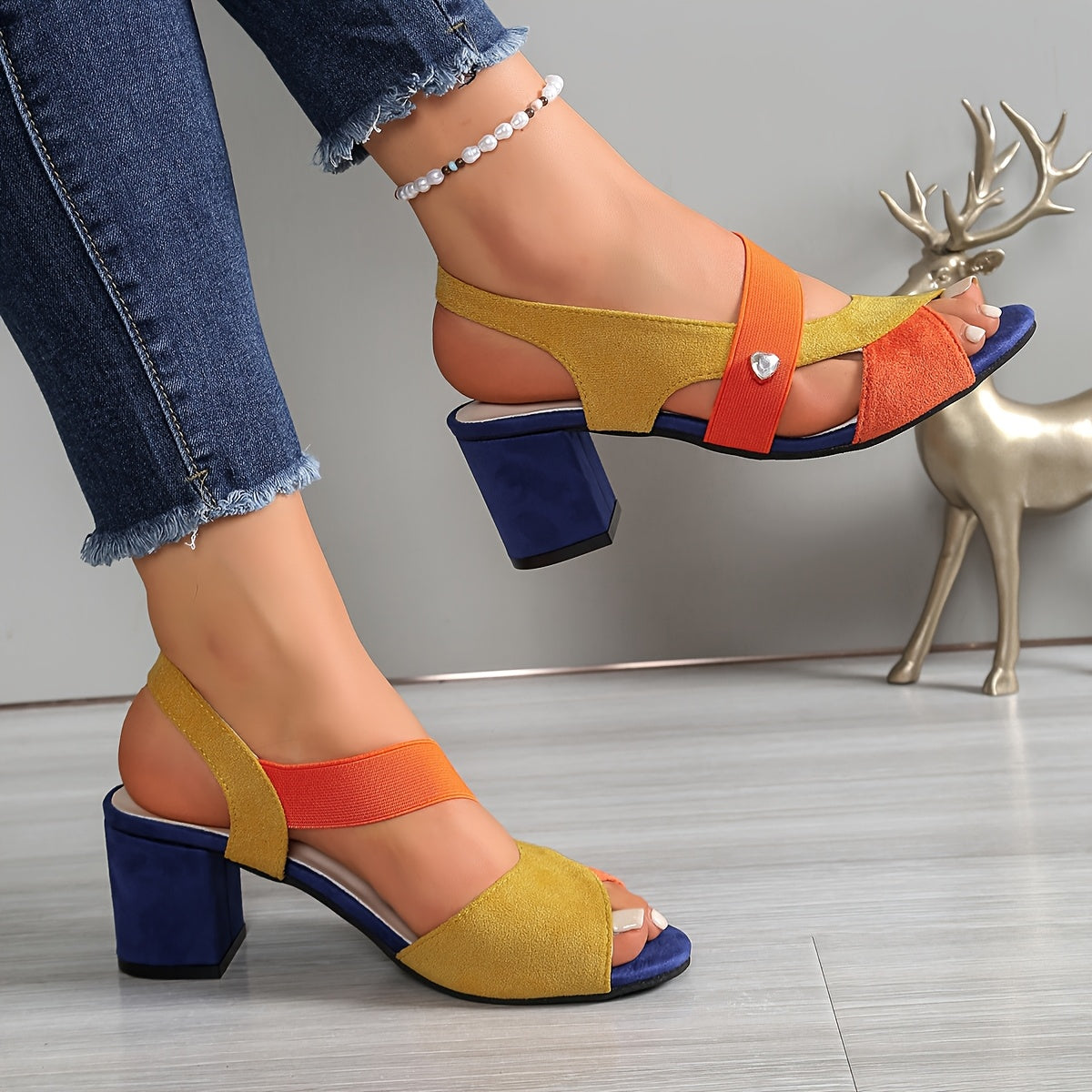 Arianna | Sandali Eleganti Multicolore con Tacco