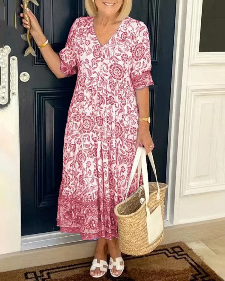 Beatrice | Abito Midi Floreale Raffinato