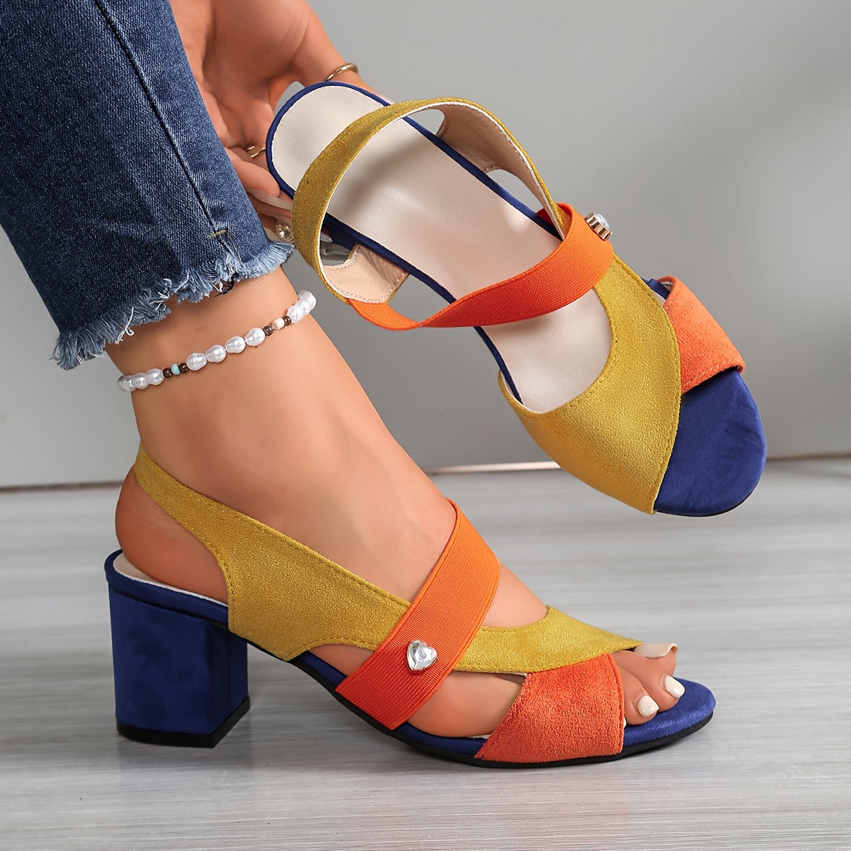 Arianna | Sandali Eleganti Multicolore con Tacco