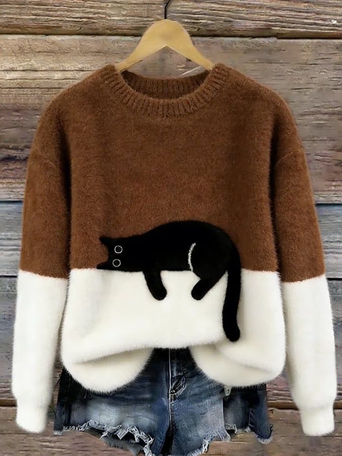 Carla | Maglione Oversize con Gatto