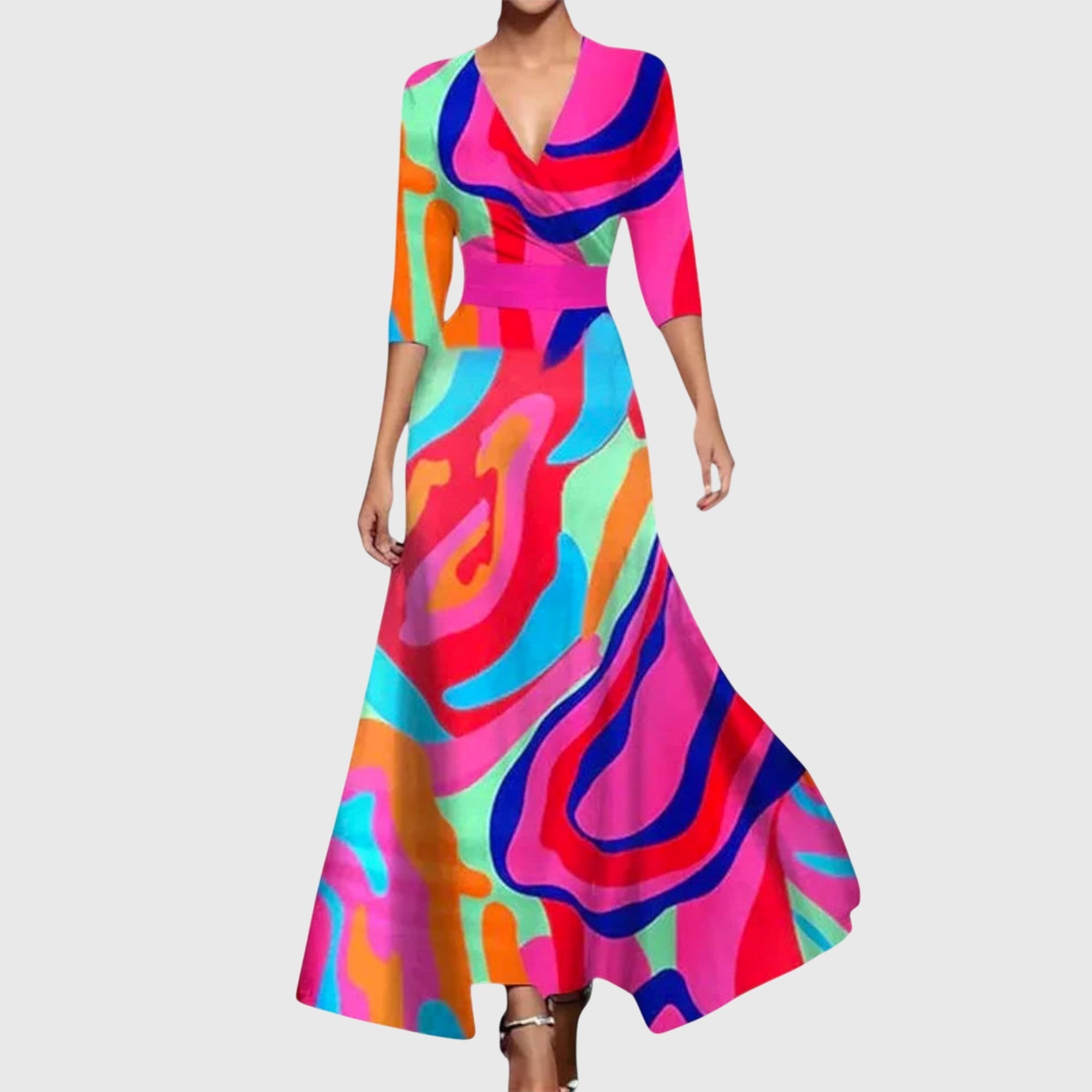 Rosalba | Abito Maxi Eleganza Floreale