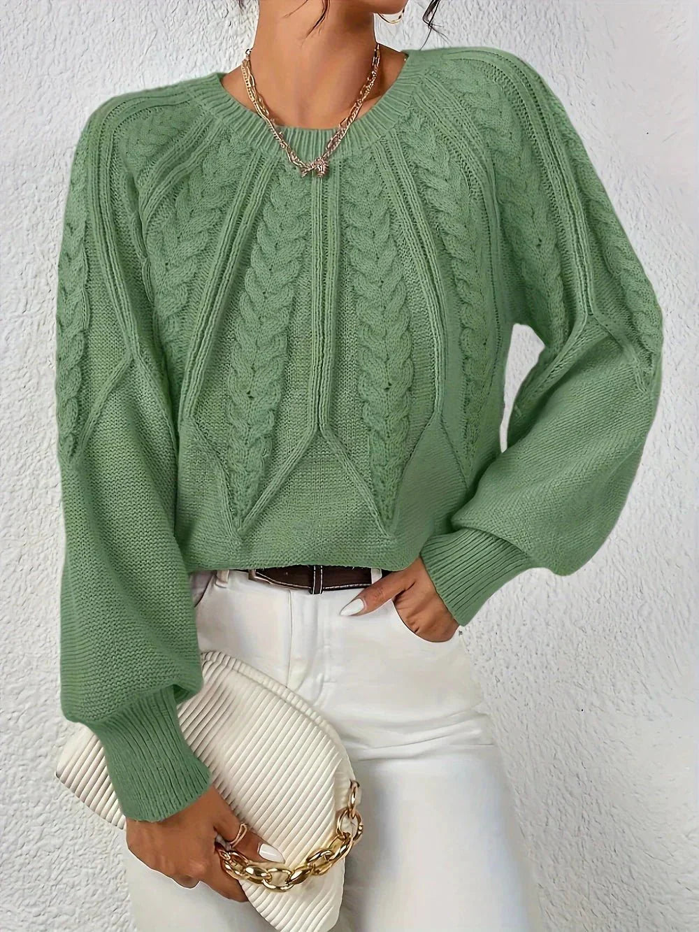 Rita | Maglia Elegante con Motivo Intrecciato