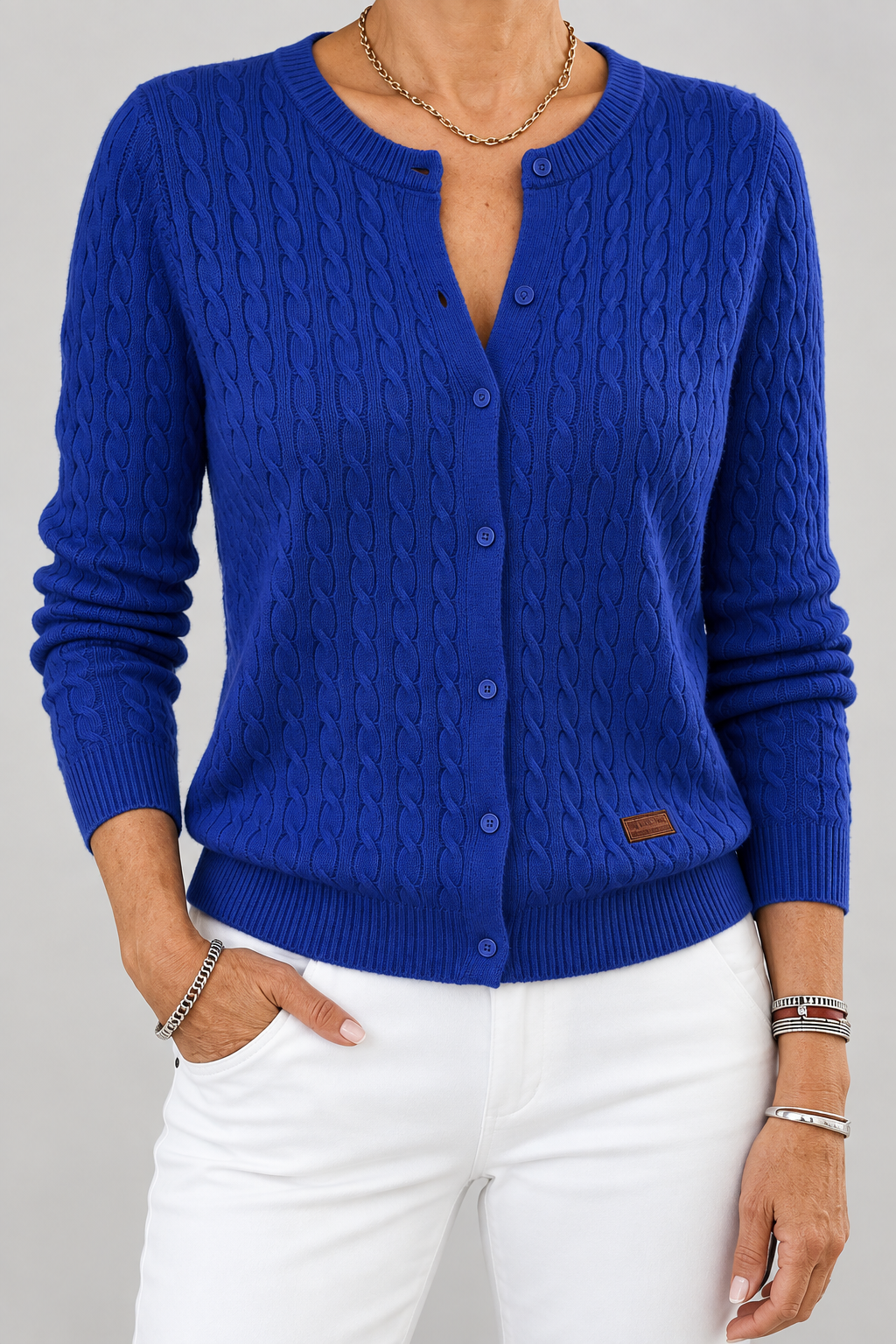 GRATIS OGGI: Amy | Cardigan a Trecce con Bottoni
