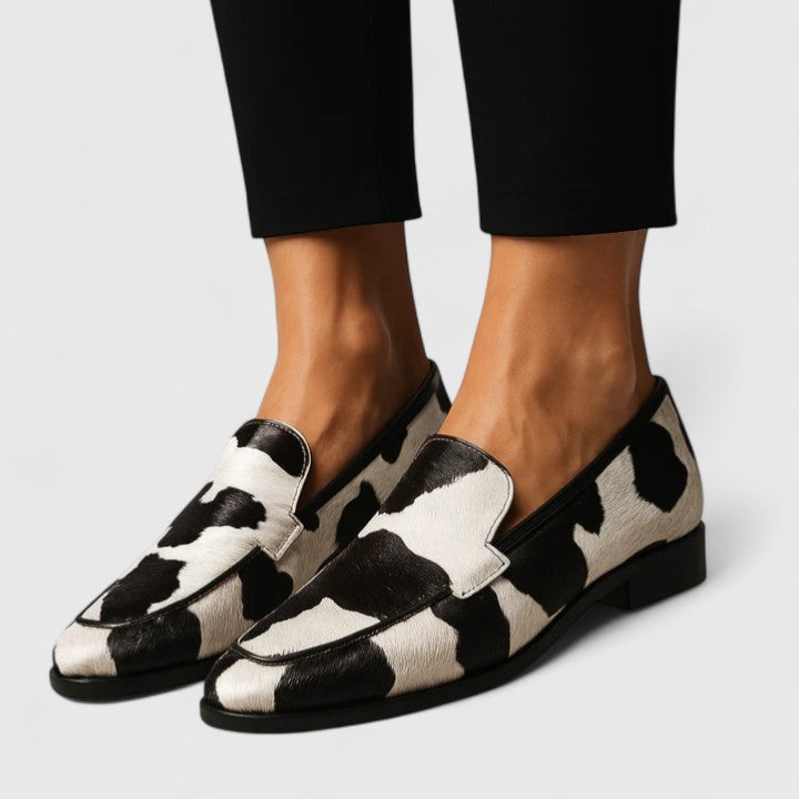 Milva | Mocassini Animalier Bicolore