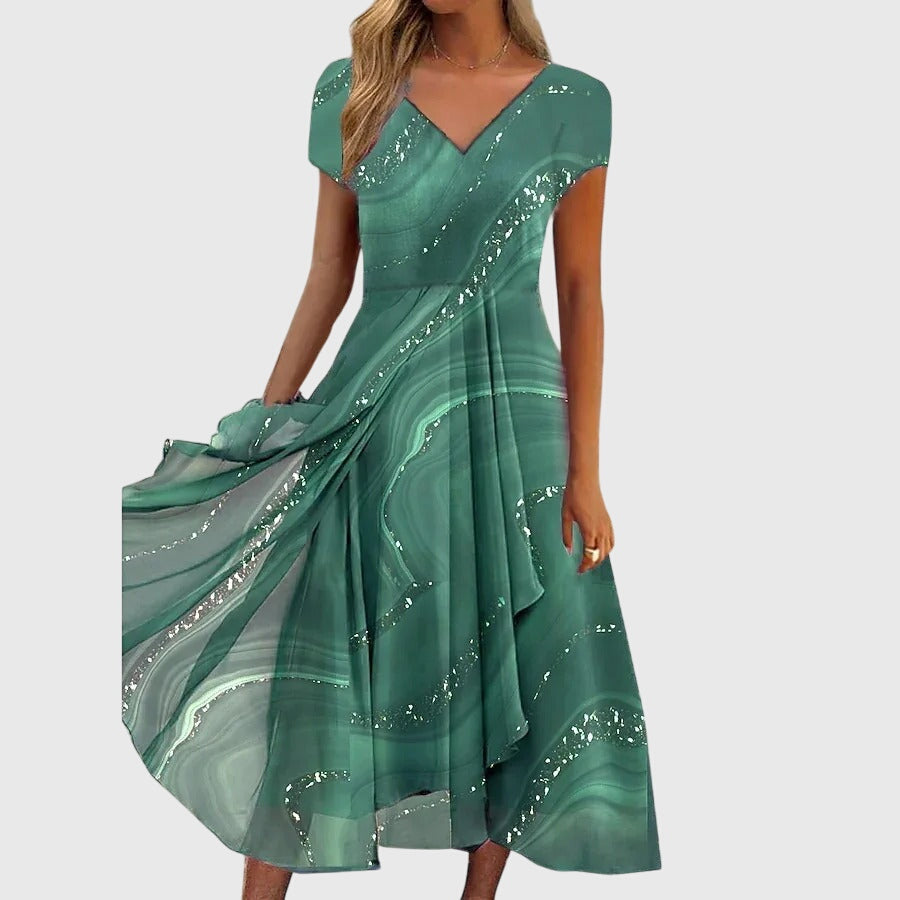 Alessia | Abito Midi Eleganza Fluida