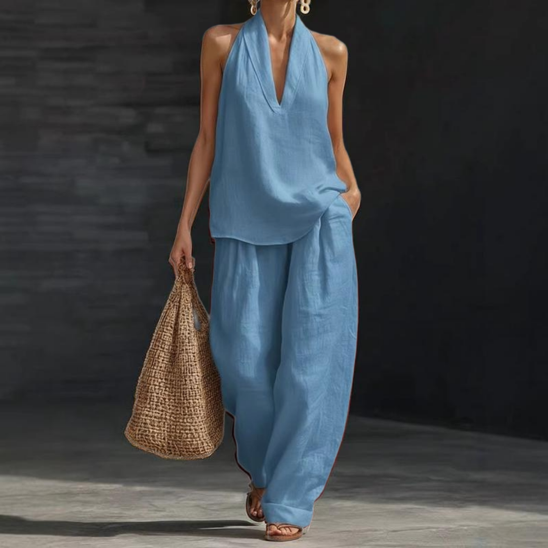 Federica | Completo Due Pezzi con Scollo a V