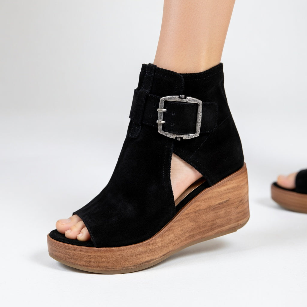 Waverly | Stivaletti Open Toe con Zeppa Elegante