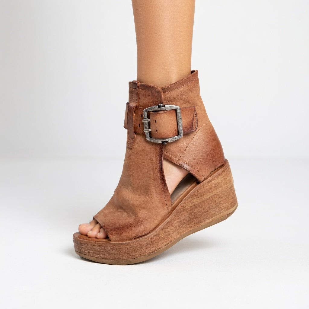 Waverly | Stivaletti Open Toe con Zeppa Elegante