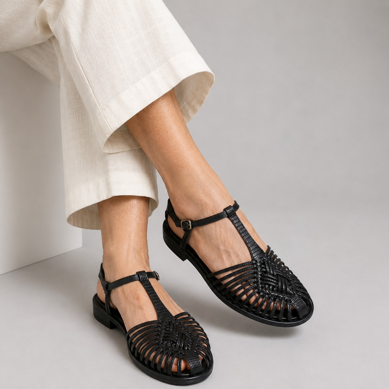Rosa | Sandali Intrecciati Stile Boho