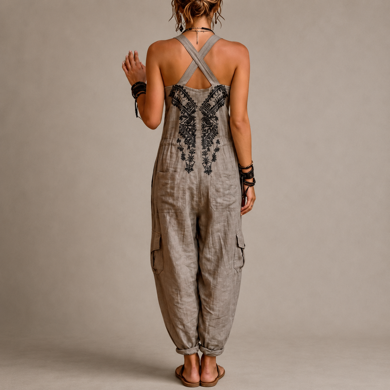Simona | Tuta Boho Ricamata